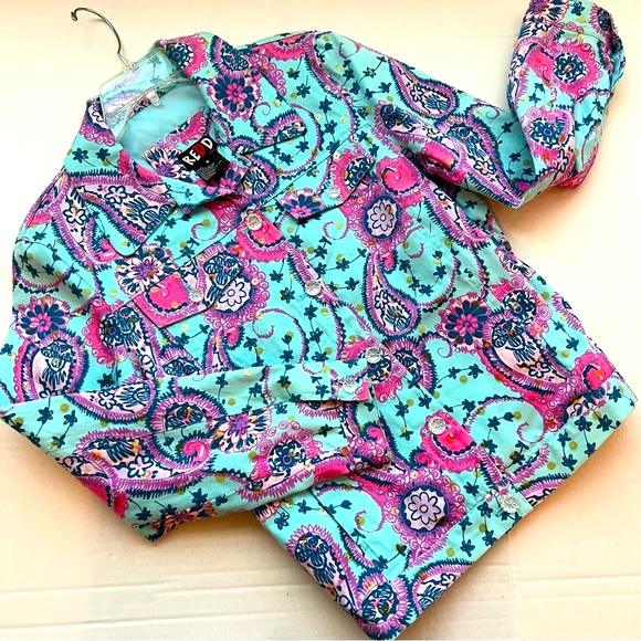 REDD Women's Floral Sequins Short Jacket Coat Size 6 - Picture 8 of 9